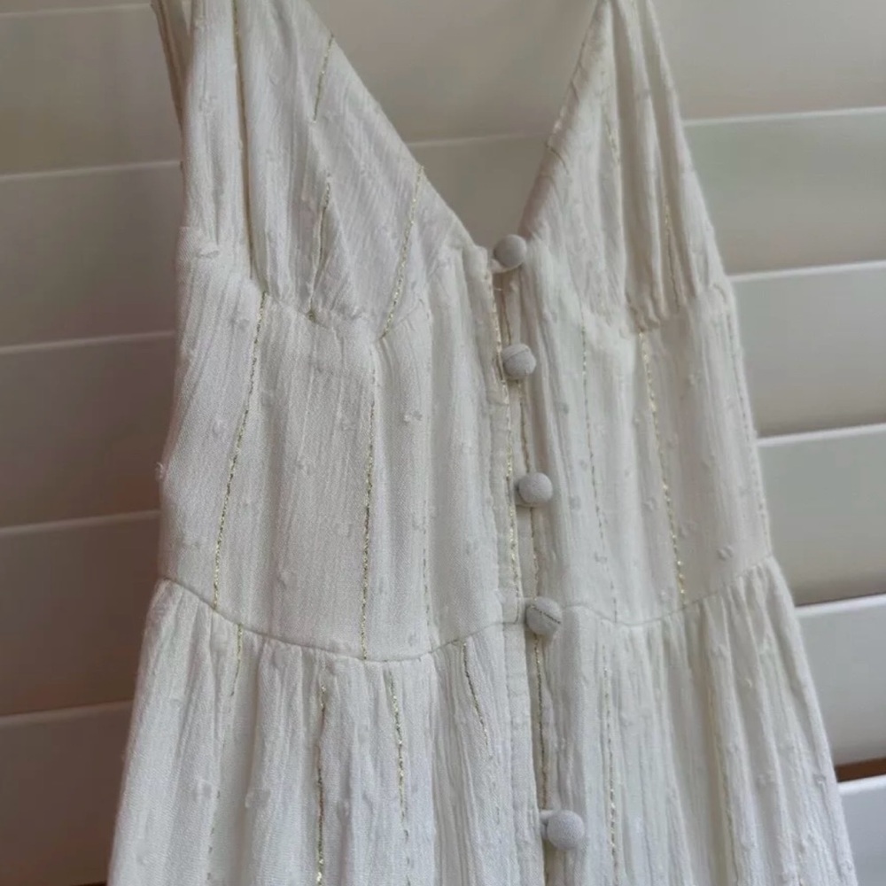 New LSPACE XS white Long Beach coastal maxi strappy dress - Picture 8 of 15